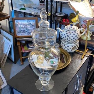 Huge! Vintage 16" Tall Apothecary Jar